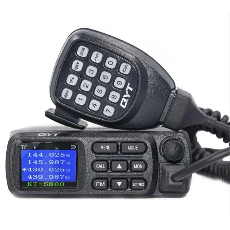 QYT KT-5800 12V/24V Working Voltage 25W VHF / 20W UHF Dual Band Car Mobile Radio FM Mobile Transceiver Scrambler Walkie Talkie