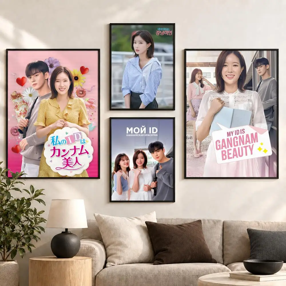 My ID is Gangnam Beauty K Drama Romantic Story Series Poster Aesthetic Art Print for Bedroom & Living Room Decor, Unframed
