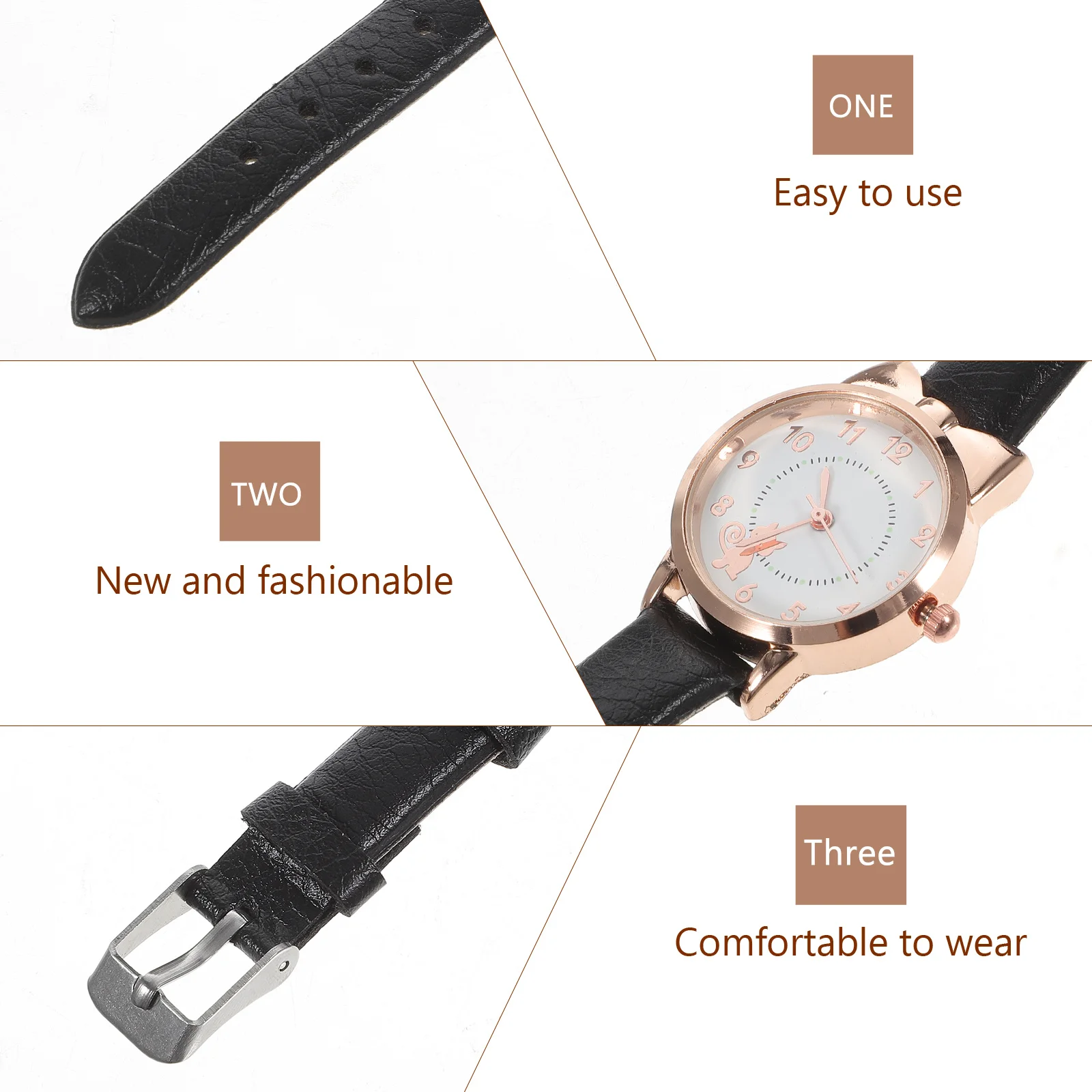 

Adorable Cat Women Electronic Wrist Watch For Daily Use Comfortable Strap Wear-Resistant Lovely Gift Watch