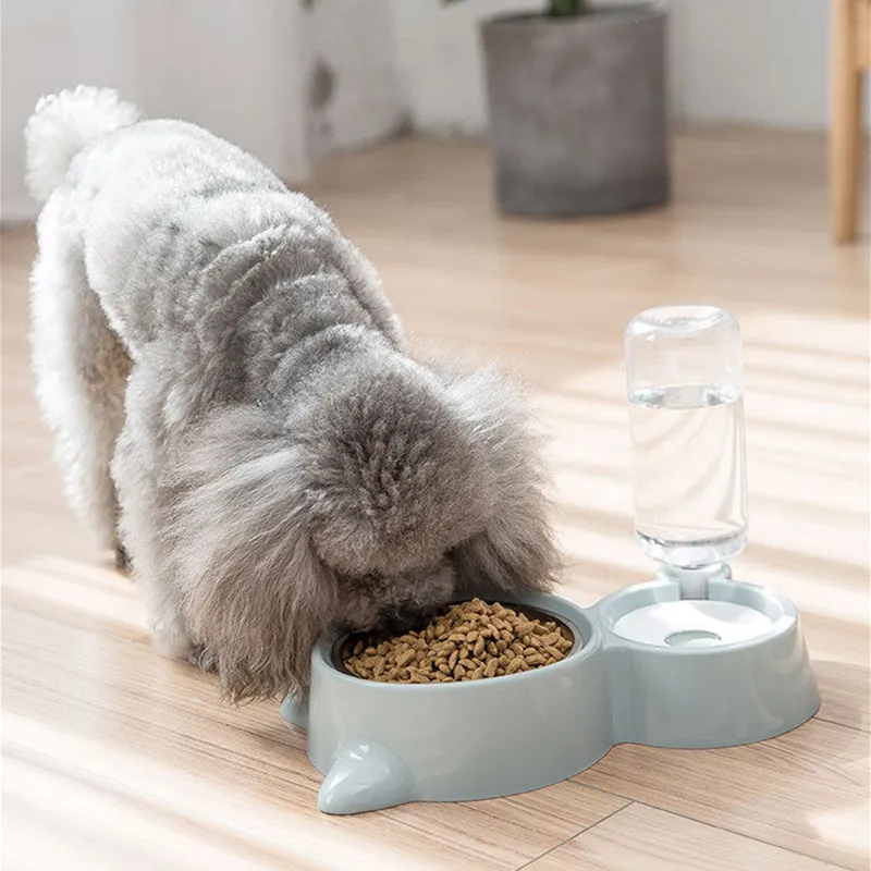 Dispensador automatico de agua y comida para perros - Tazon doble inox - imagen 5