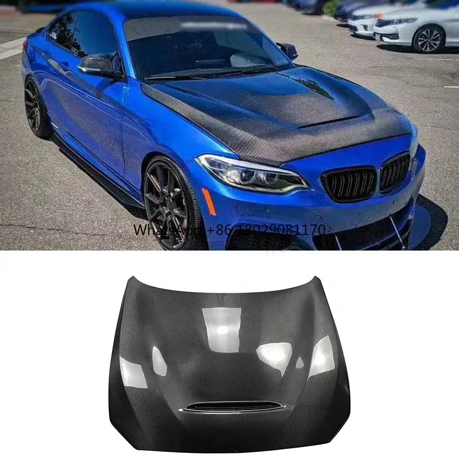 Capota da capa da fibra do carbono do estilo GTS, capô do motor dianteiro, BMW F87, F22, F87, F21, M2, M2C, M235i, 2014-2019