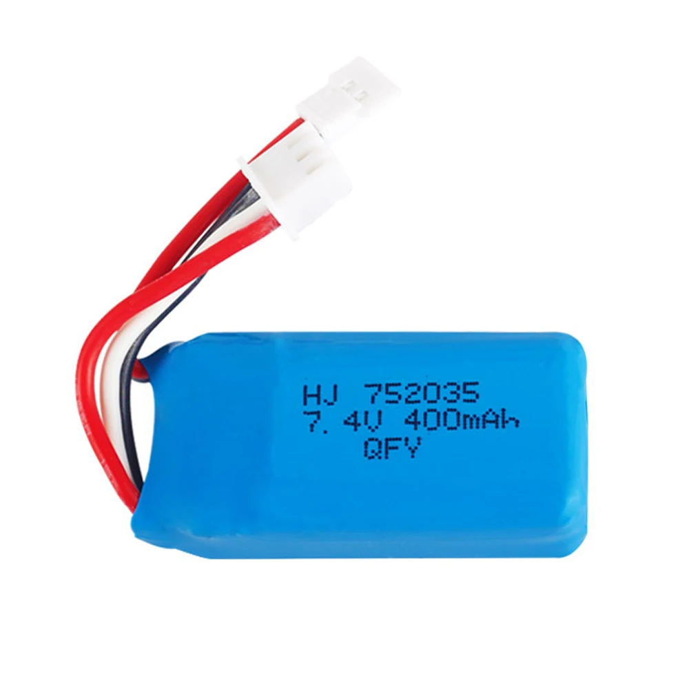 7.4V 400mAh 752035 Lipo Battery For RC DM007 Airplane Quadcopter Drone Helicopter Toy Spare Parts 2s 7.4V Lithium Battery XH2.54