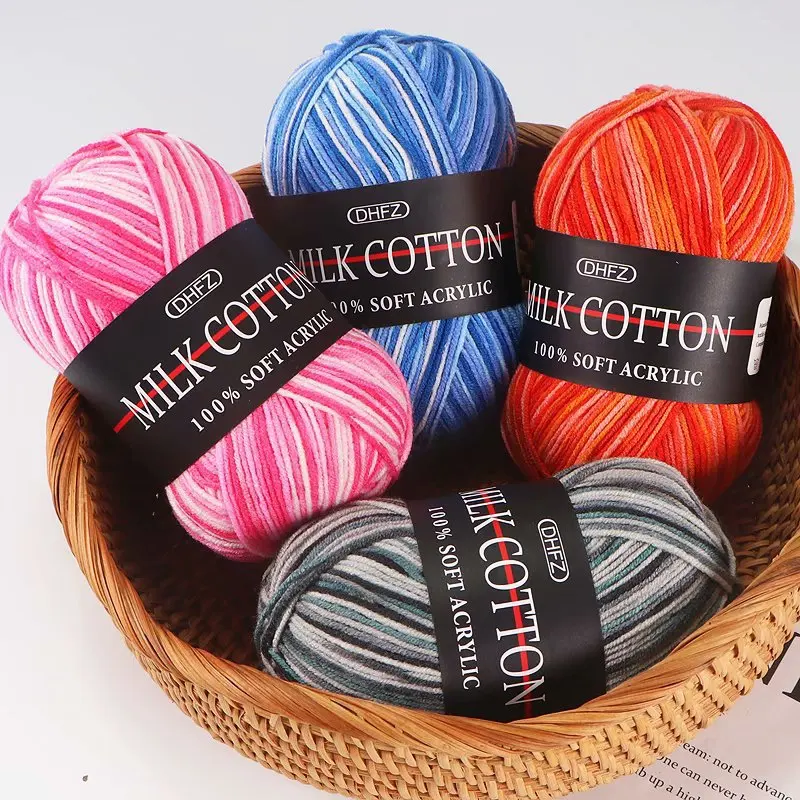 1Pc 50g 120M Milk Cotton Yarn Crochet Yarn For Knitting Wool Yarn Hand Knitted Yarn to Knit Blanket crocheted thread