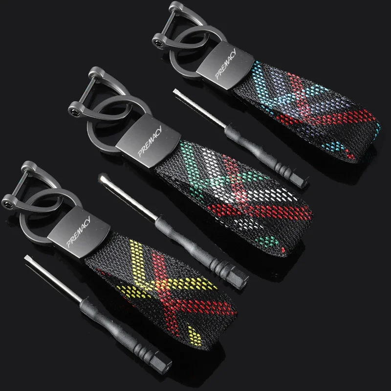 Car Keychain Oxford Webbing Key Chain Rings For Mazda Premacy Logo Demio SKYACTIV CX9 CX7 CX5 CX8 CX30 CX60 M5 M30 MPS