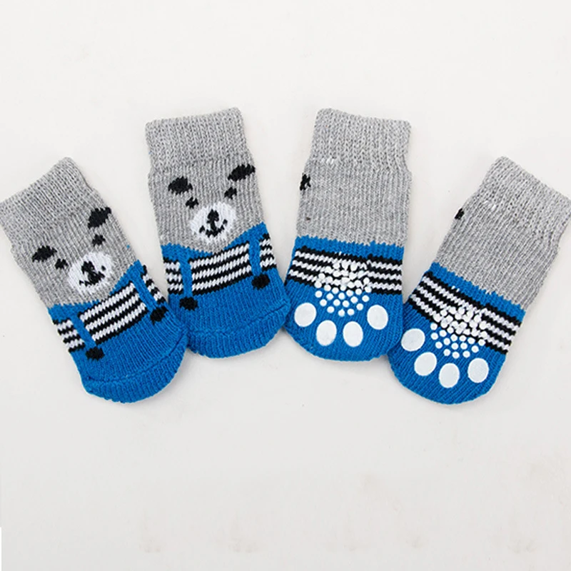 Pet Socks Anti Slip Dog Socks Knitted Cartoon Puppy Shoes Breathable Sock Cat Shoes Dog Clothes Pet Products Dog Accessories