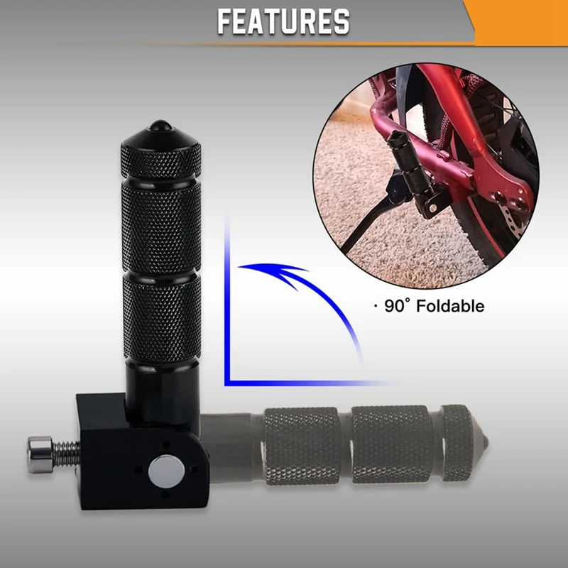 Aluminum Rear Foot Pegs Motorcycle Rear Foot Pegs For Electric Car And Motorcycle 8Mm 90 Degree