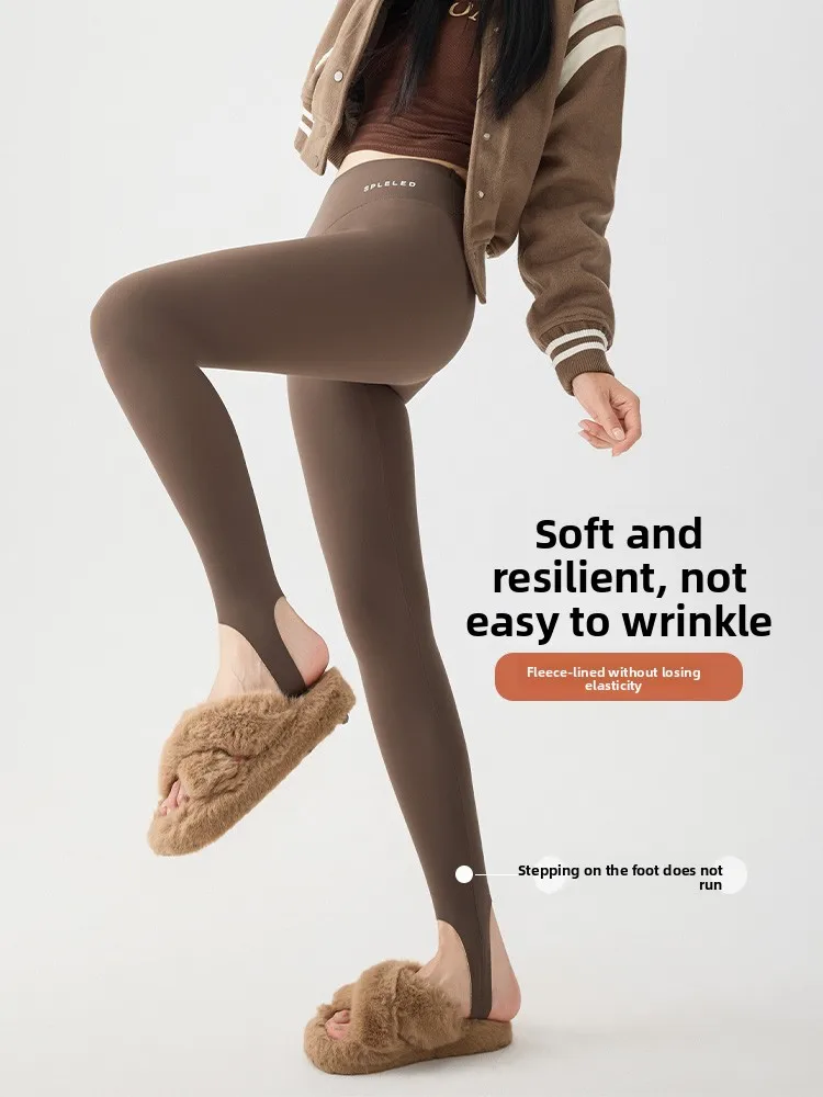 Pantaloni da yoga modali a vita alta foderati in fce Dimagranti da donna Pantaloni sportivi elastici termici Pantaloni lunghi casual Nylon Spa...