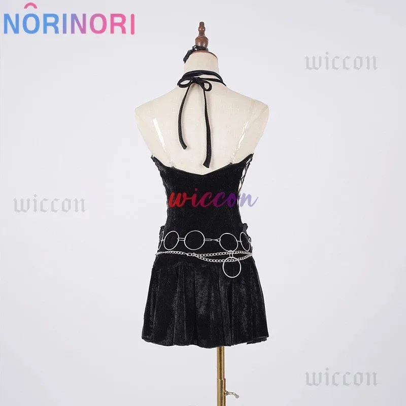 Anime Shugo Chara Cosplay Costume Hoshina Tsukiyomi Utau Wig Sexy Woman Halloween Stage Performance Black Suspender Dress Suit