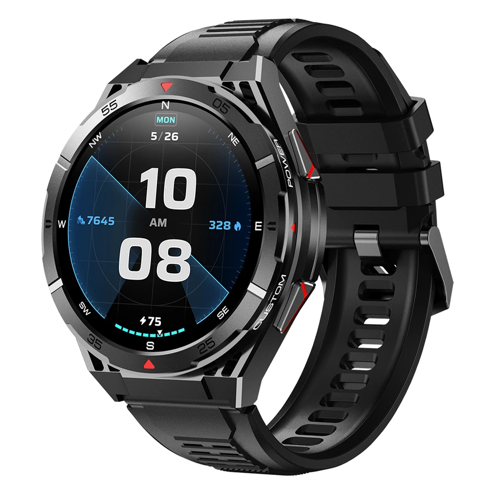 

AMOLED GPS Смарт-часы Мужчины Компас Bluetooth Вызов Мониторинг здоровья 480 мАч Батарея Мульти спортивных режимов Водонепроницаемые женские умные часы