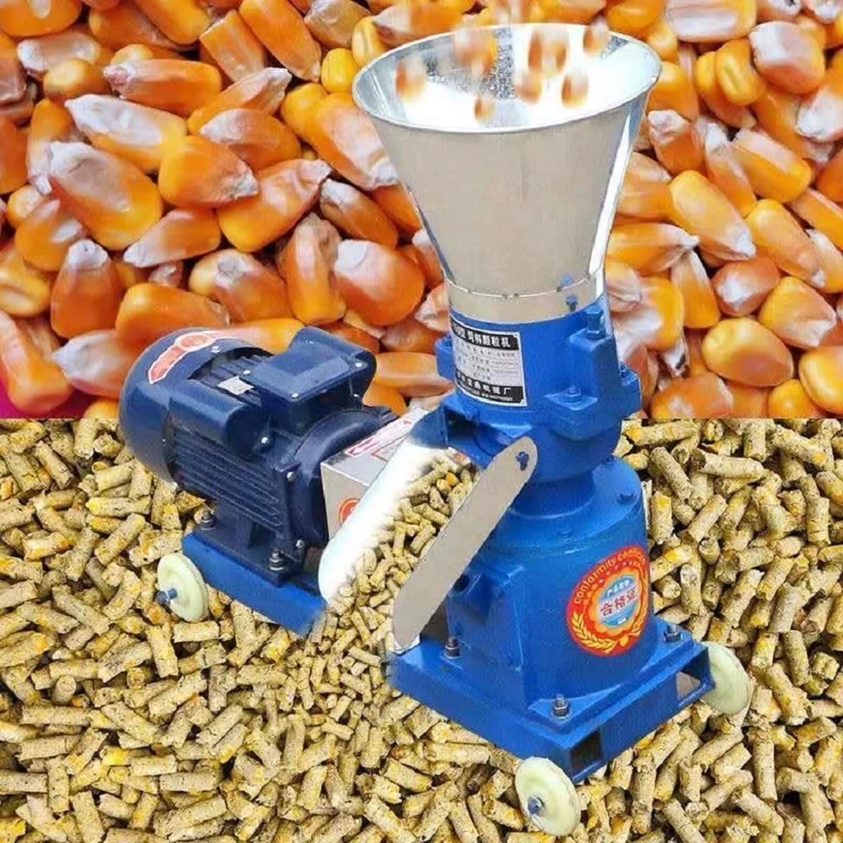 Farms use household small manual pelletized poultry livestock animal feed pellet machine mill for poultry livestock  granulator