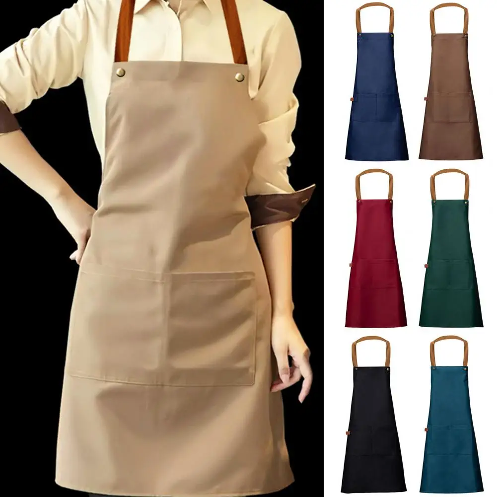 Professional Kitchen Apron For Men Women Waterproof Dustproof Adjustable Neck Apron Ideal For Cafes Salons Beauty Nail Work Home