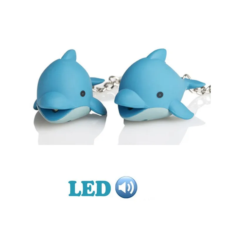 led dolphin bonito chaveiro luz com som animal chaveiros boneca criancas party gift toy backpack pingentes lampada 10 pcs 01