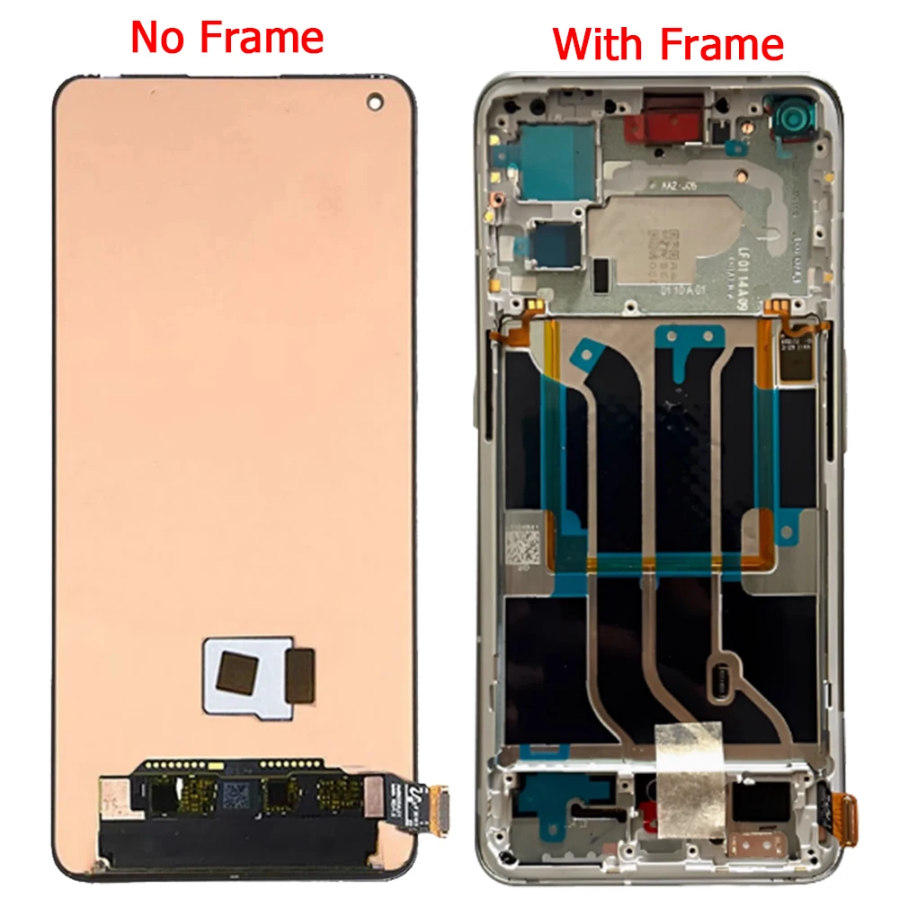 GT2 Pro Original LCD For Oppo Realme GT 2 Pro RMX3300 RMX3301 LCD Screen Display Touch Panel Digitizer Assembly With Frame