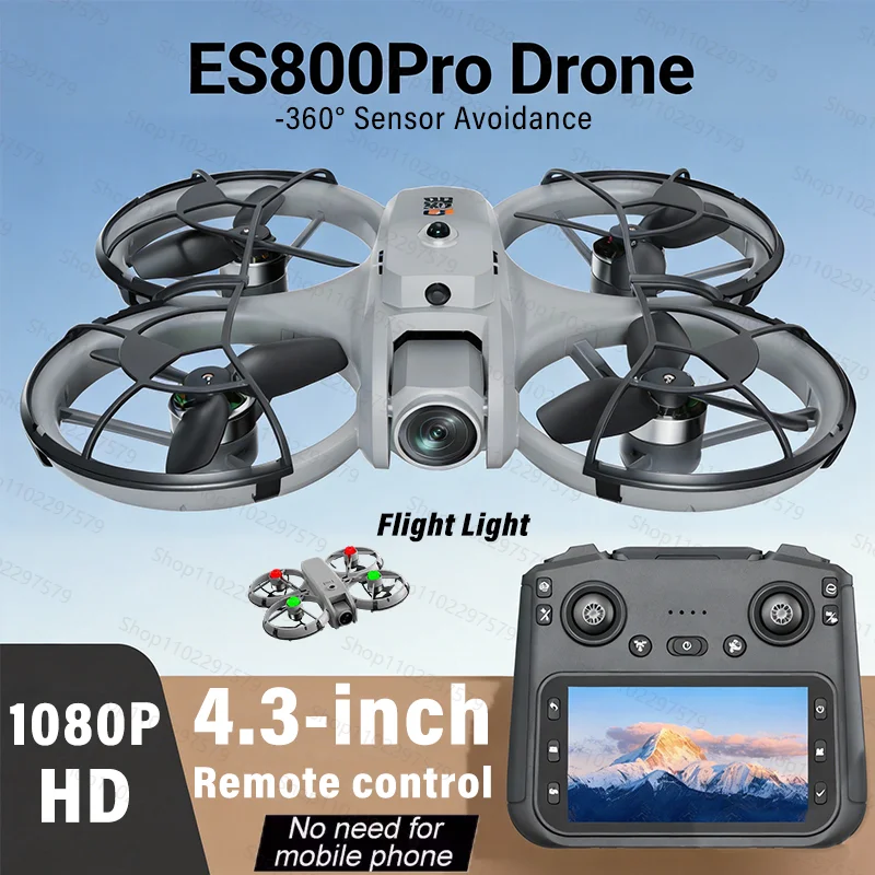 

2026 New ES800PRO Drone 360° Flip Optical Flow Capability With 4.3-inch Screen 8K HD Drone 5G WiFi FPV Aerial Drone Aircraft Toy