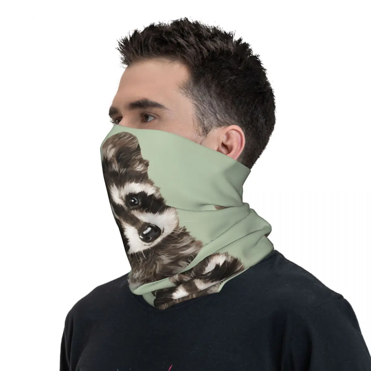 Guaxinim bebê 01 Balaclava impressa para homens, bandana de tapeçaria, polainas de pescoço, lenço, multifuncional, ciclismo, corrida, adulto