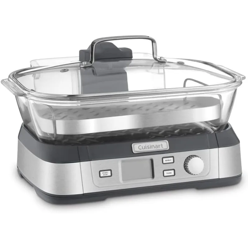 Cuisinart STM-1000 Cook Fresh Digital Glass Steamer, One Size, Stainless Steel