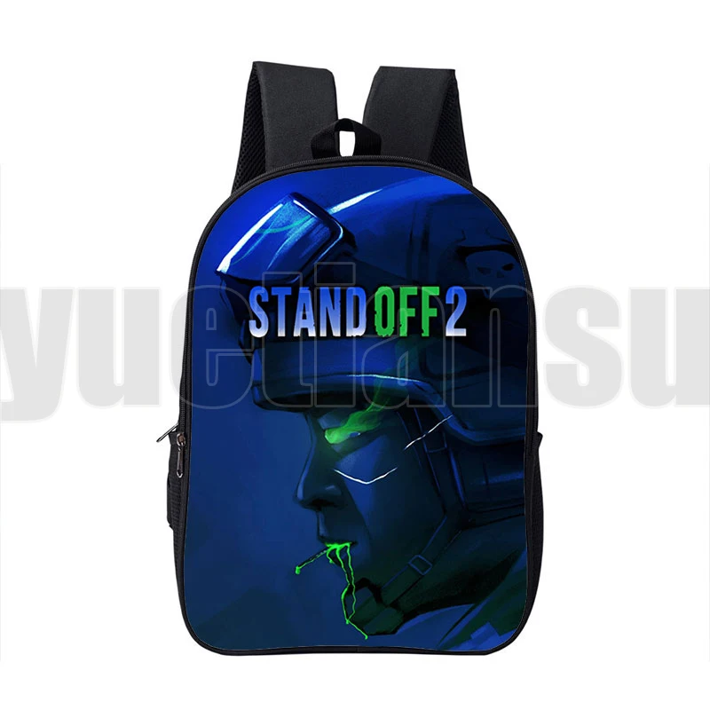 Sac A Dos 16 Inch Canvas Double Zipper Standoff 2 Backpacks Anime Mochila Cartoon 3D Print Schoolbag Shooting Game Bag Children