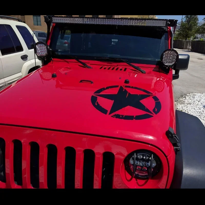 Car Stickers Vinyl Decal Army Star Sticker For JEEP Wrangler and All Other 4x4 Models Accessories Decoration 15cm*15cm