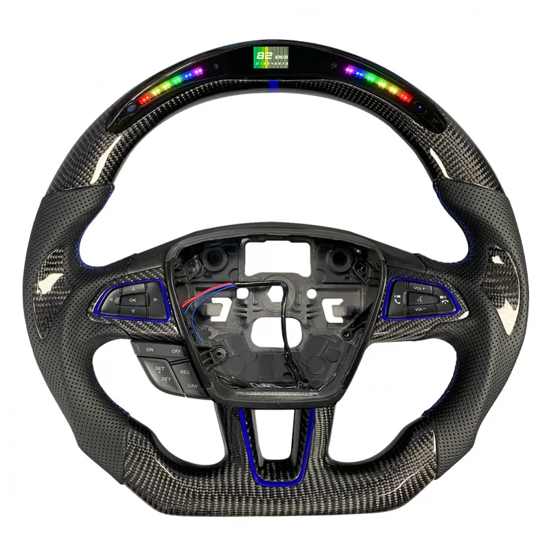 

Suitable MK3 2015-2018 ST RS Active ST Line Custom Carbon Fiber Steering Wheel Bracket Heated LED RPM Display