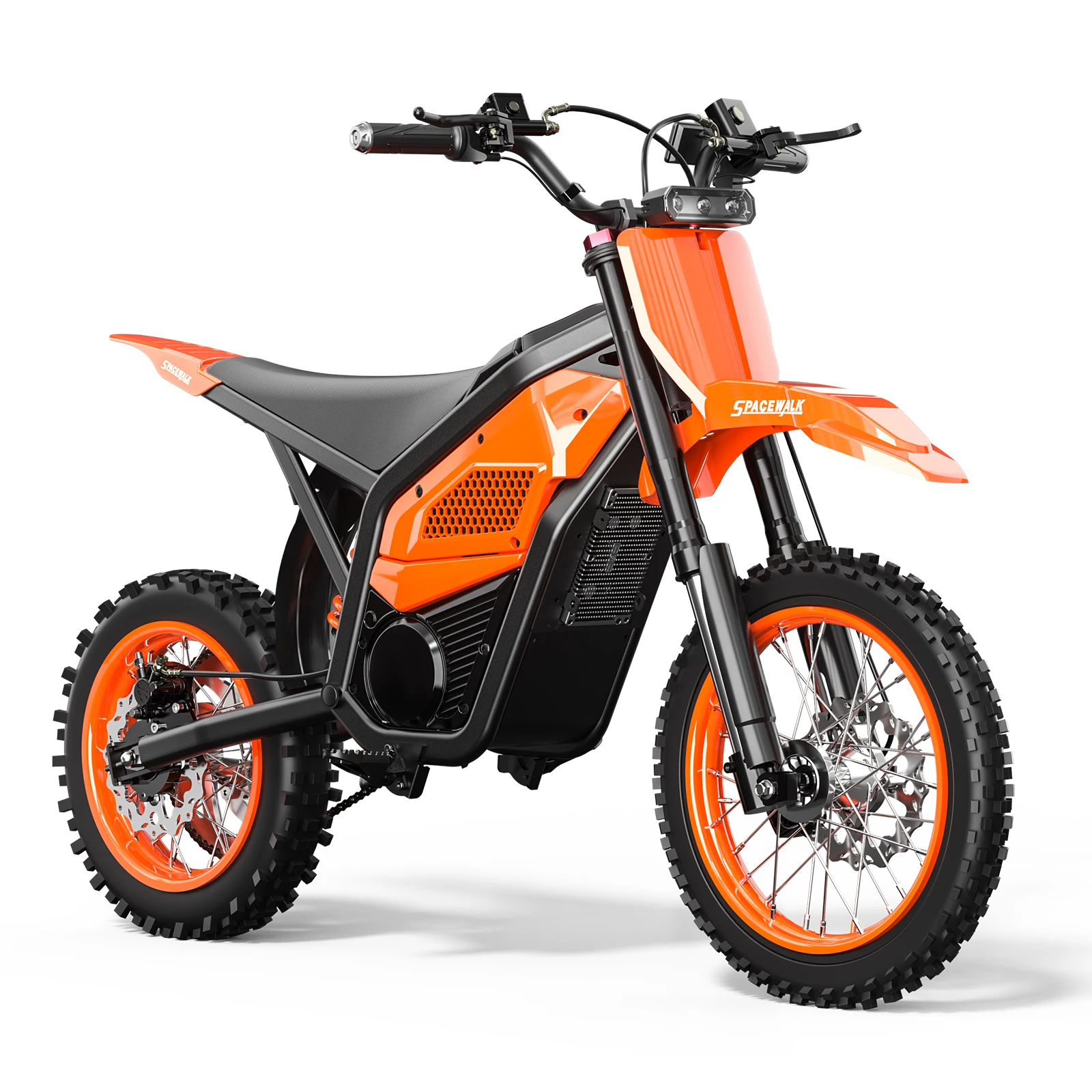 Spacewalk 4500W Electric Dirt Bike 60V 20.8Ah Removable Battery 37MPH 200N.M Torque 14"/12" Fat Tires Front/Rear Hydraulic Brakes LED Headlight Off-Road E-Moto UL2272 for Adults & Teens