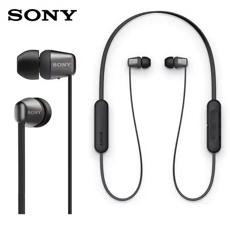 Беспроводные наушники-вкладыши Sony WI-C310 Bluetooth с микрофоном, черная гарнитура