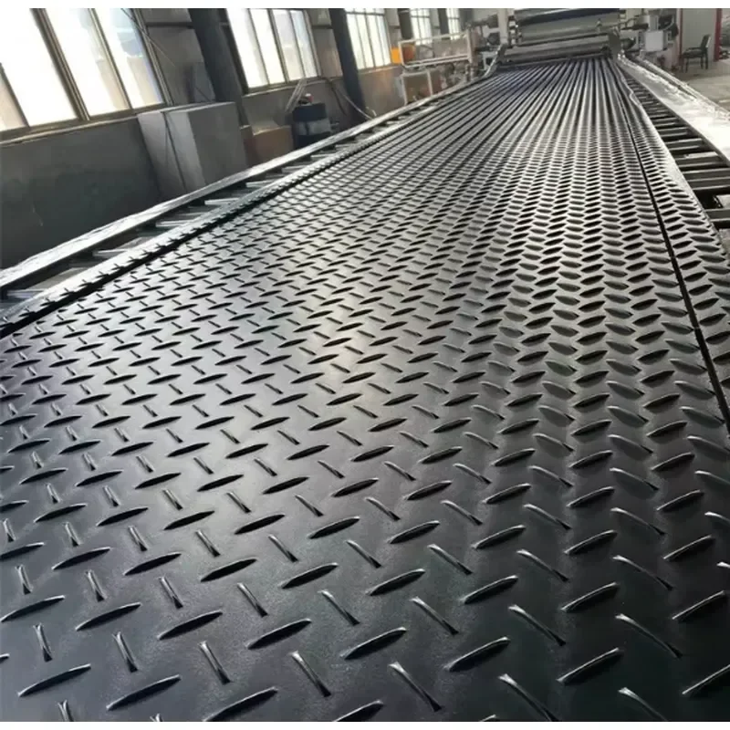 Track Heavy Ground Protection Mats & Road Mats 4x8 ft Fire Resistant Excavator Plastic Plates with Cutting Service