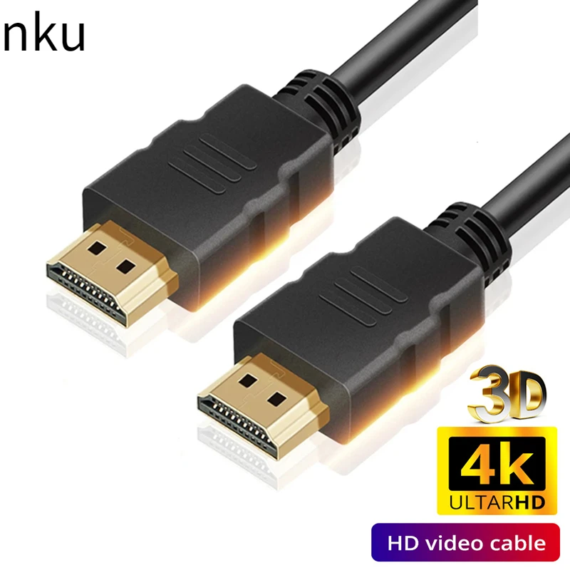 

Nku 2m 1080P 4K UHD Video Cable Gold Plated HD Male-Male Cable for PS4/5 Laptop Projector Monitor HDTV Set-top Box