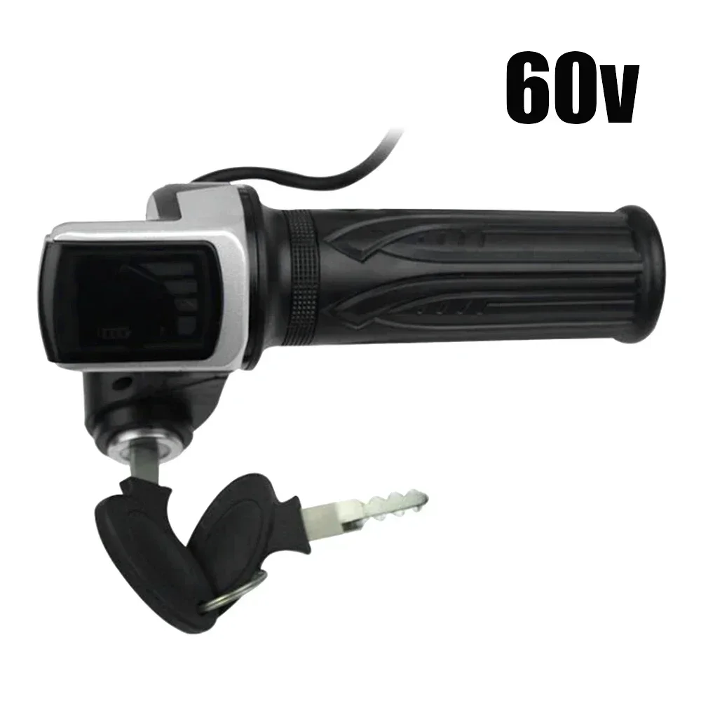 36V 48V 60V Electric Scooter Throttle Grip With Key Lock Power Indicator For Citycoco Electric Scooter Motorcycle