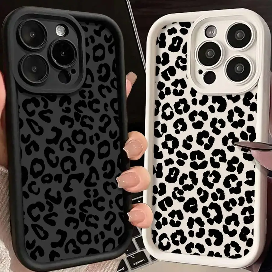 Phone Case for iPhone 16 15 Pro Max 13 12 11 Pro 14ProMax 16Plus 12Pro 16e 13Pro Soft Cover Shell Flowers Spot Art