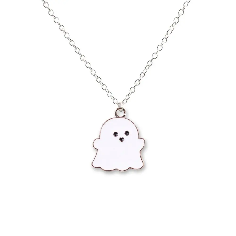 Minority Unique  Gift Jewelry Accessories Couple Halloween Women Necklace Cartoon Necklace Alloy Ghost Key Chain