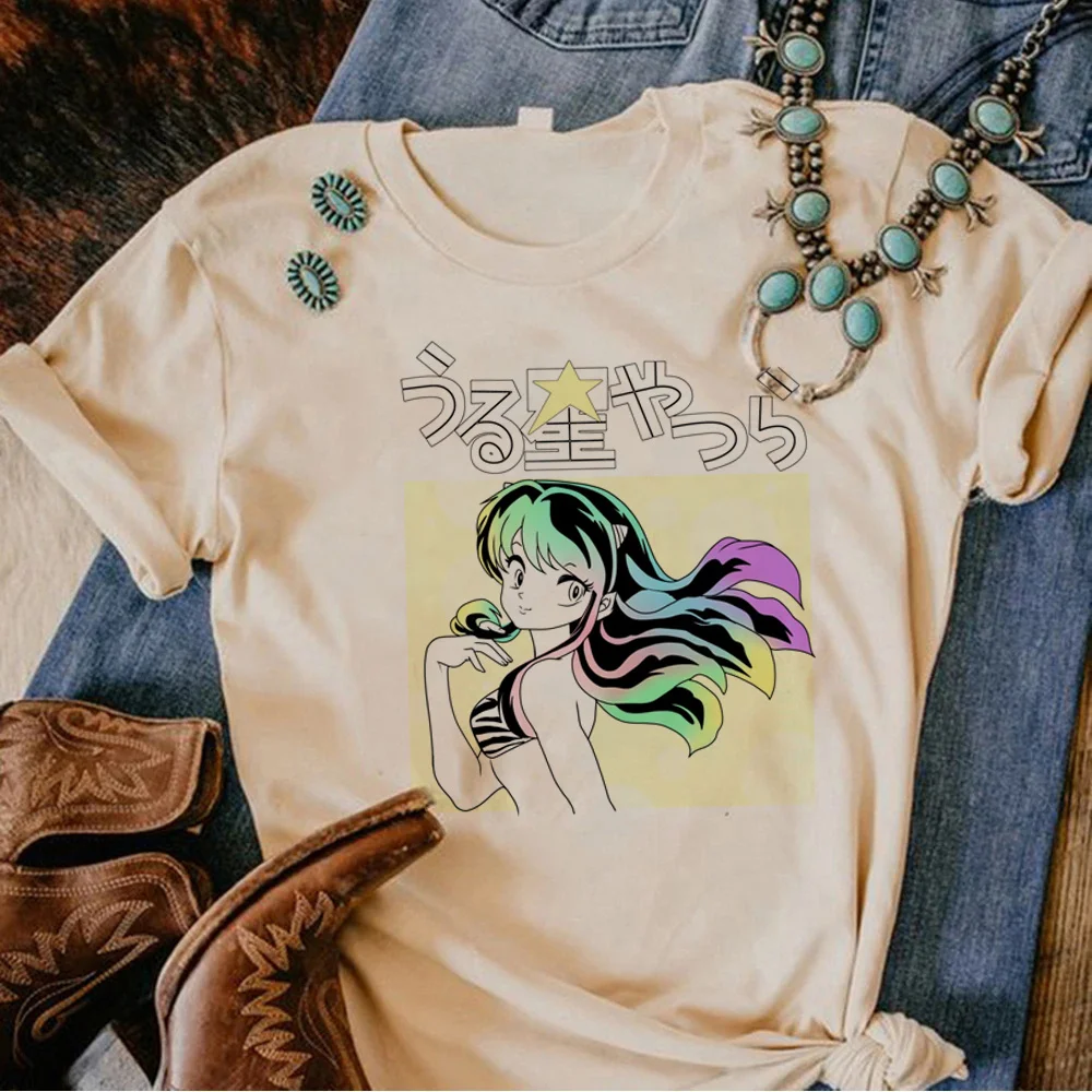 Urusei Yatsura top women anime summer top female harajuku streetwear funny clothing