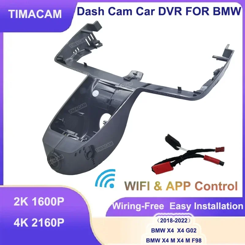 2K 4K Wifi UHD 2160P Car DVR Dash Cam Front and Rear for BMW X4 G02 X4 M F98 2018 2019 2020 2021 2022 2023 2024 Video Recorder