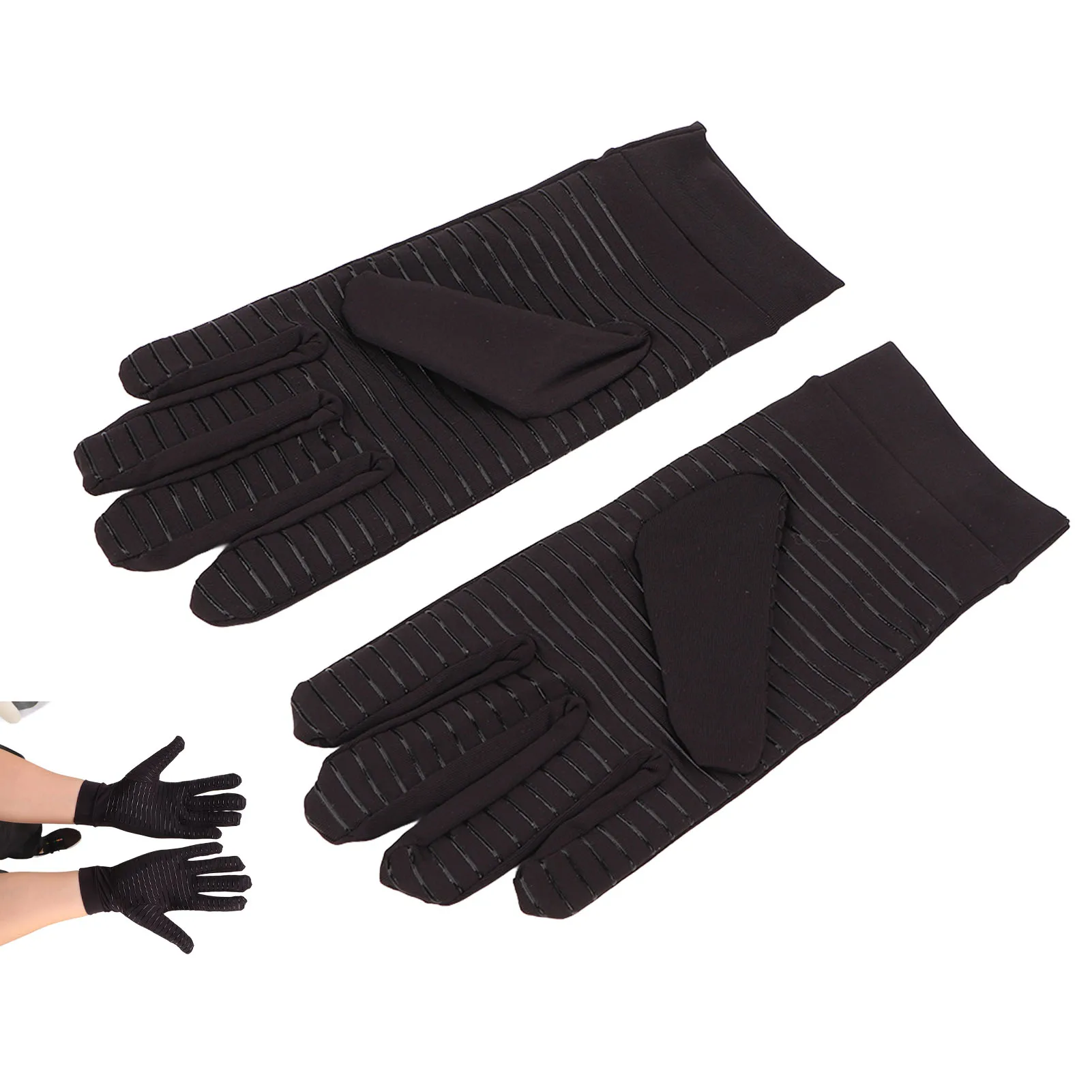 قفازات نحاسية كاملة الأصابع، قفازات ضغط للرجال والنساء لتخفيف آلام التهاب المفاصل لركوب الدراجات في الهواء الطلق