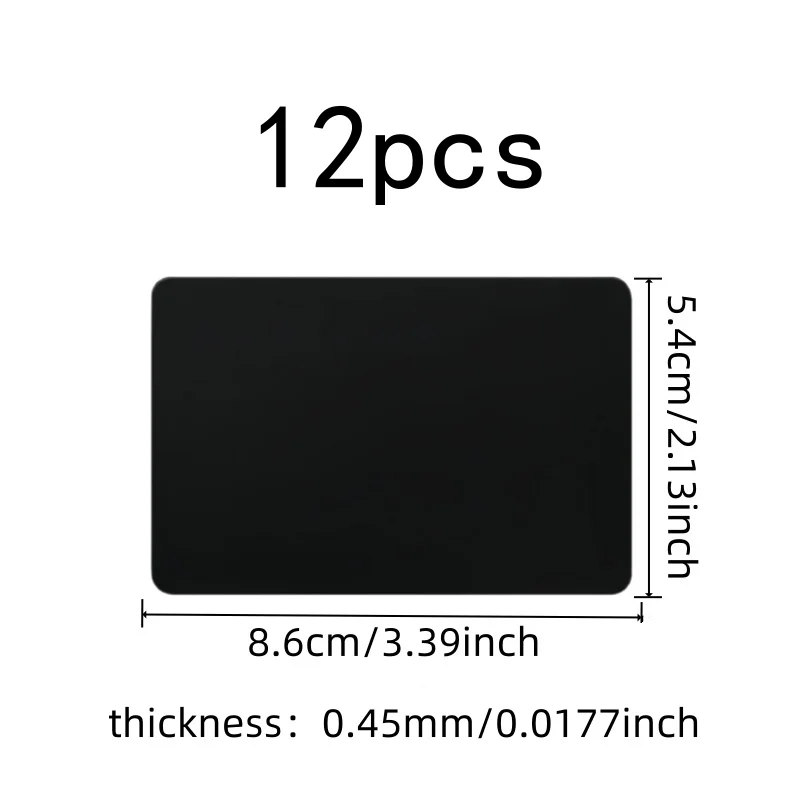 12 pcs 0.45mm Anodized Aluminum Tags, Perfect for Laser Marking and Aluminum Smooth Surface, ideal for Metal ID Tags