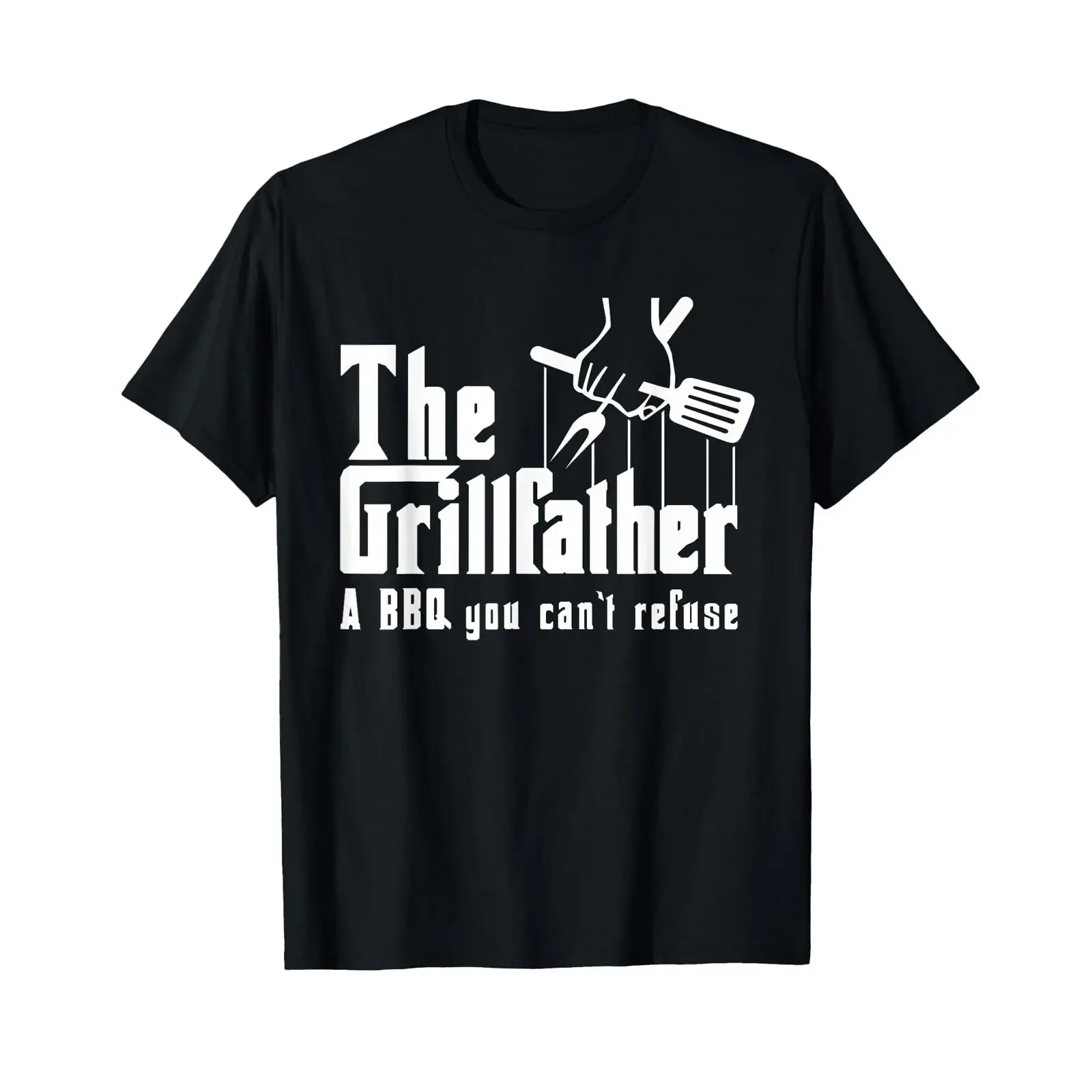 Мужская футболка The Grillfather Cool Grill Barbecue BBQ, черная, винтажная, с эффектом потертости, унисекс, с графическим принтом, в стиле уличной моды, слегка универсальная.