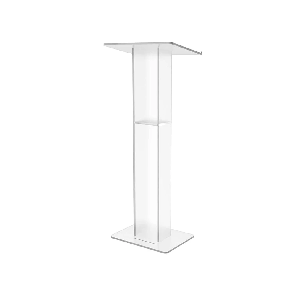 Acrylic Classic Round Clear For Pulpit Lectern Podium Stand For Event Reception Hostess Desk Portable Church Use