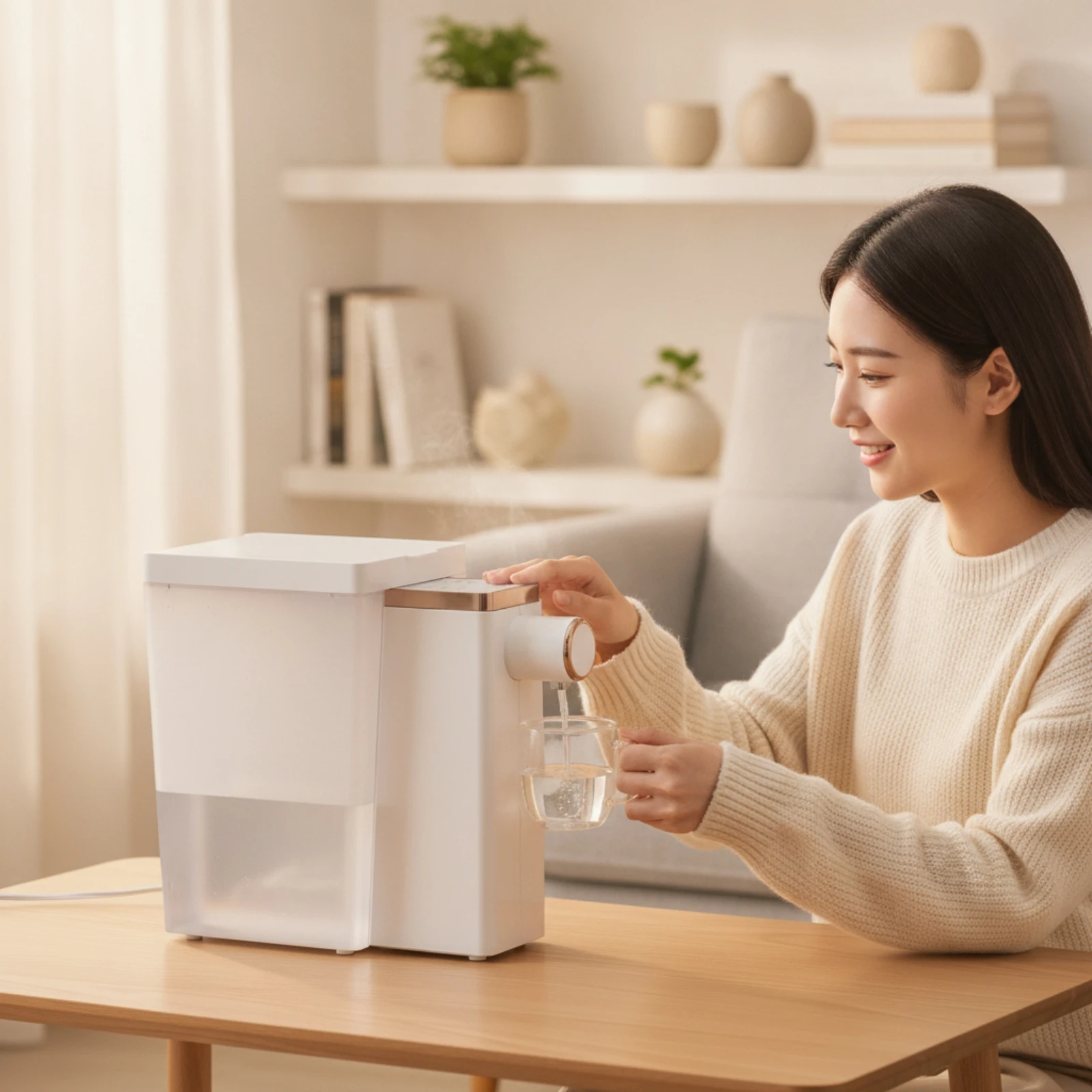 インスタント温水ディスペンサー-コンパクトなカウンタートップ温水ディスペンサー-省スペースタッチスクリーン-キッチン、オフィス用