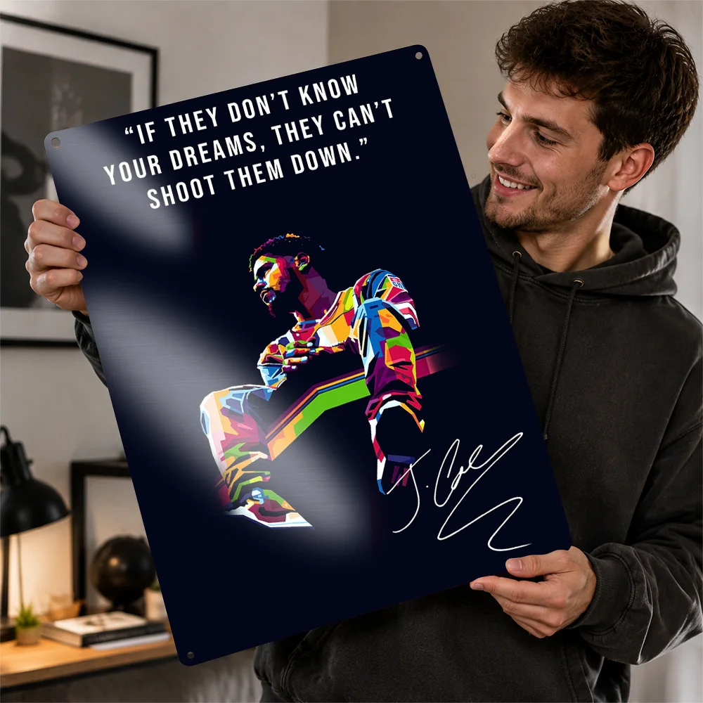 J Cole Metal Poster Musical Wall Art Customized Retro Tinplate Sign for Studio Bedroom Home Decor Music Fan Gift Room Decoration