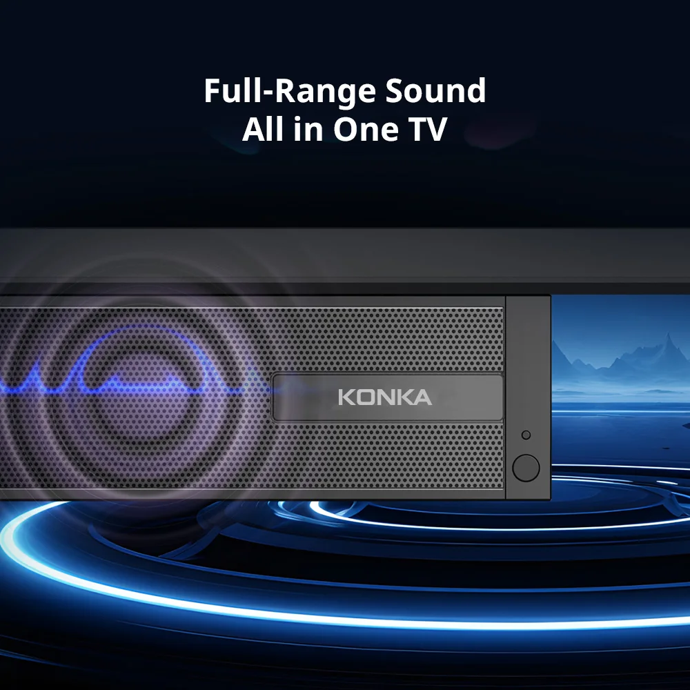 KONKA 32インチ スマートテレビ 内蔵サウンドバー搭載 サムスン製 HDR10シアターオーディオ ダイナミックサウンド 映画鑑賞用 LEDデジタルテレビ