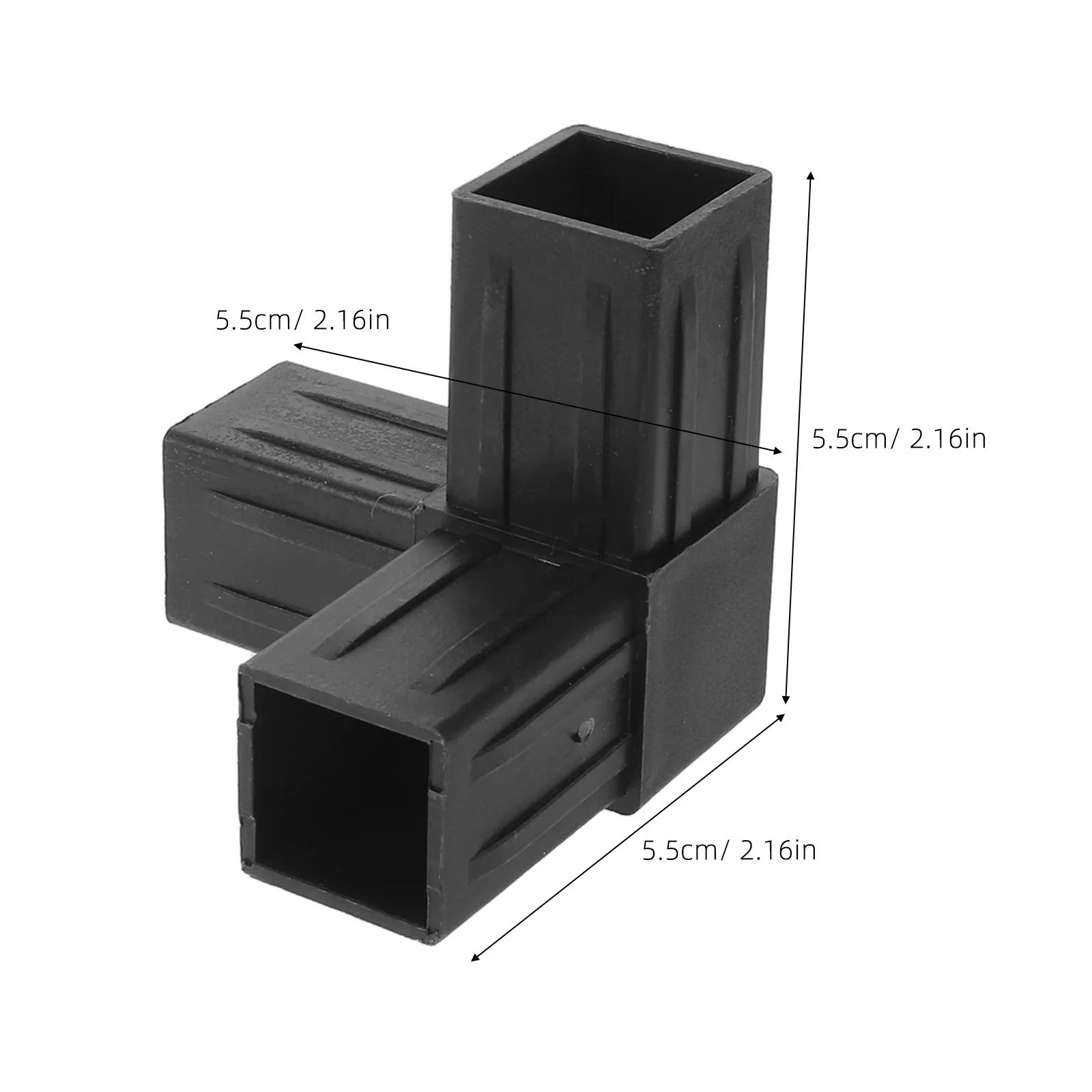 8Pcs Air Conditioner Rack Connector Heavy Duty Square Tube Plastic 3-Way Corner Tee Fitting Ac Support Frame Corner Joint 25Mm