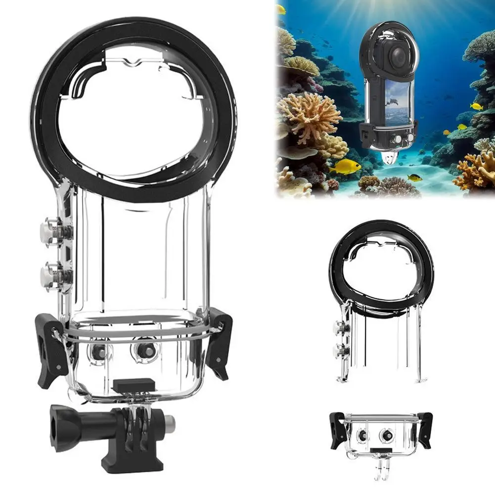 

Dive Case For Insta360 X5 Waterproof Housing Cover For Insta360 X5 Invisible Diving Case Underwater 50M Dive Shell Accessories