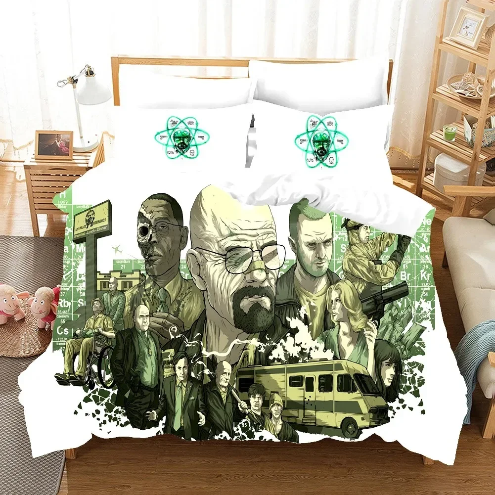 Movie Breaking Bad Bedding Sets 3D Printed Breaking-Bad Duvet Covers Pillowcases Comforter Quilt cover Children Gift