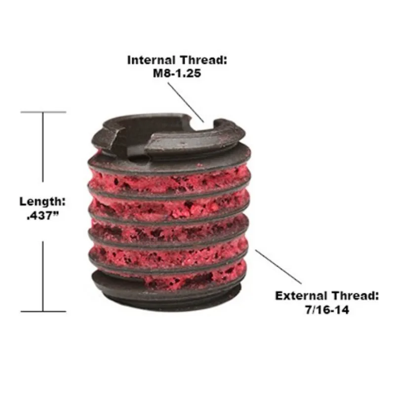 Zestaw naprawczy gwintu EZ-310-M8 do metalowych wkładek gwintowanych ze stali węglowej M8-1.25 i narzędzi instalacyjnych