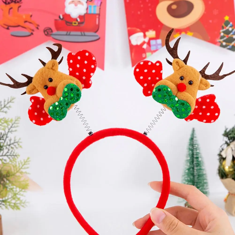 Christmas Headband for Adults Festive Christmas Headband Set for Women Kids Reindeer Antler Hair Hoop Santa Tree Star for Party