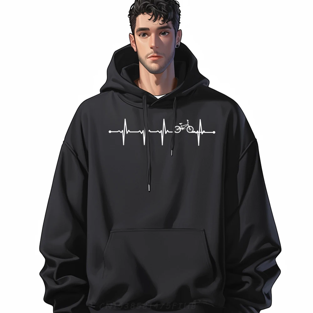 

Heartbeat 96 Black Hoodies Camiseta Masculina Large Size Illustration New Pullover Hoodies