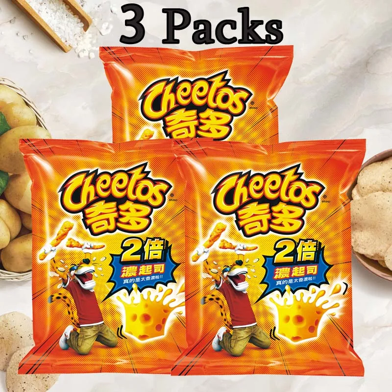 Cheetos 2X saveur de fromage 1.62oz(46g)*3 paquets de frites, collations souffées, collation, maïs cob