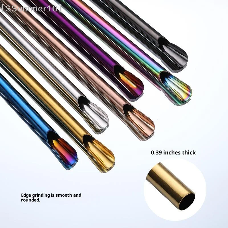 【SSummer10】Premium 304Stainless Steel Spoon Straw|Durable,Rust-Proof&Easy To Clean |All-in-One Design For Sipping And Scooping