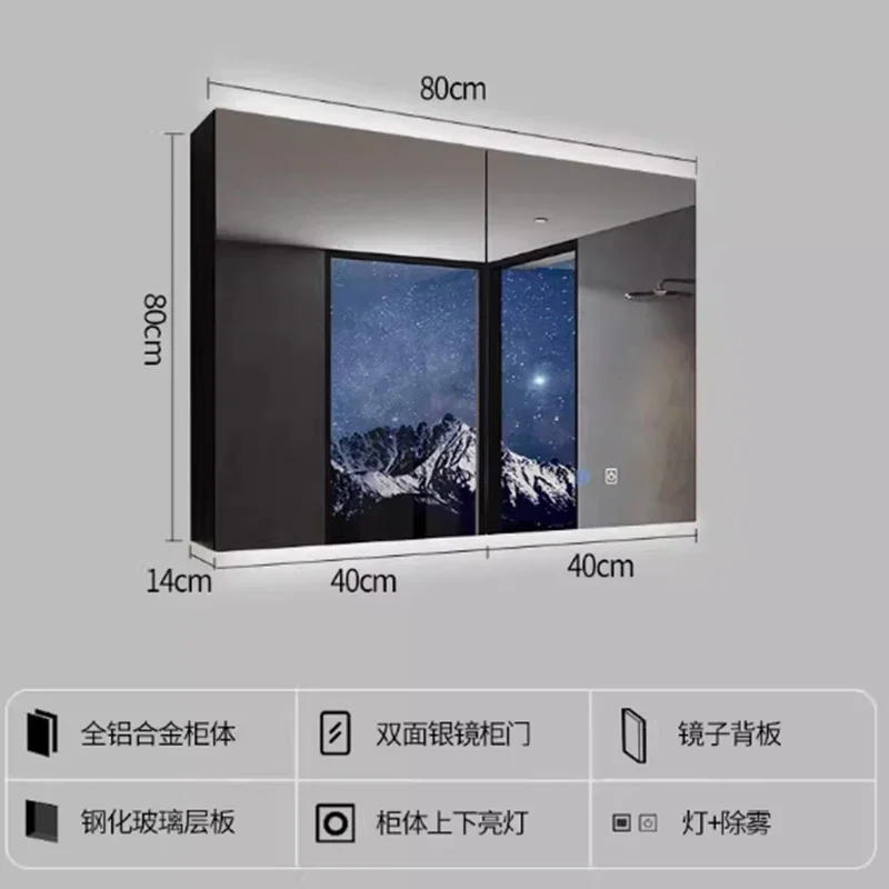 Minimalist Jewelry Mirror Closet Organizer Woman Mini Cosmetic Big Bedroom Furniture Cabinets Storage Espejo De Bolsillo Modern image 4