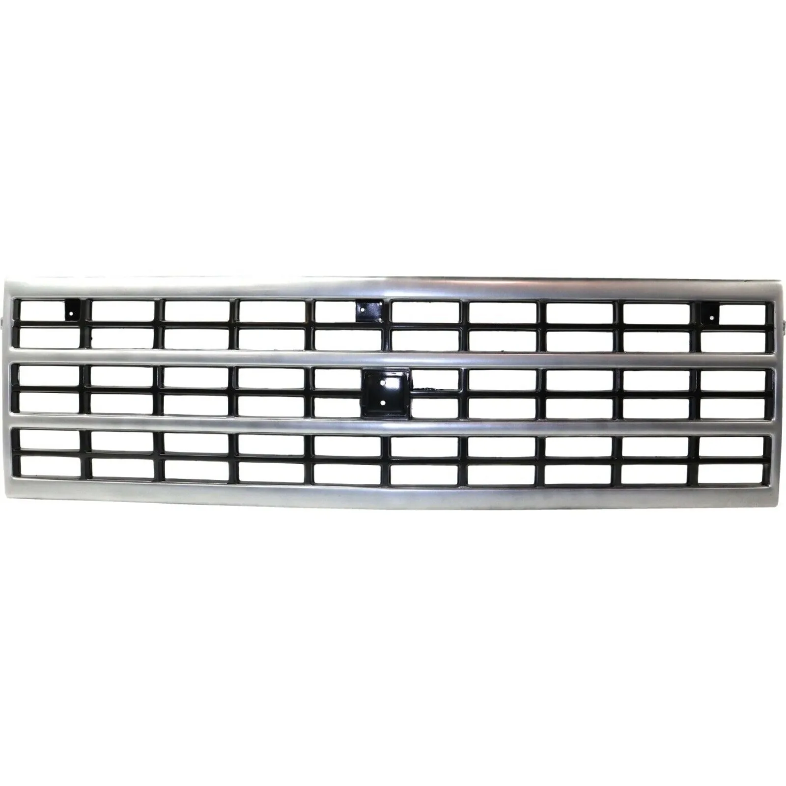 US Grille For 89-91 Chevrolet Blazer R1500 Silver Shell w/ Gray Insert