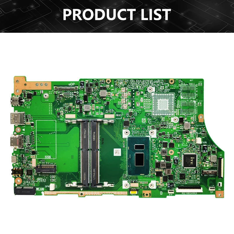 Imagem -04 - Placa-mãe Portátil para Asus X530un Placa-mãe para Asus X530ua X530uf A530u F530u V530u R530u K530u S530u X530uno i3 i5 ° Cpu